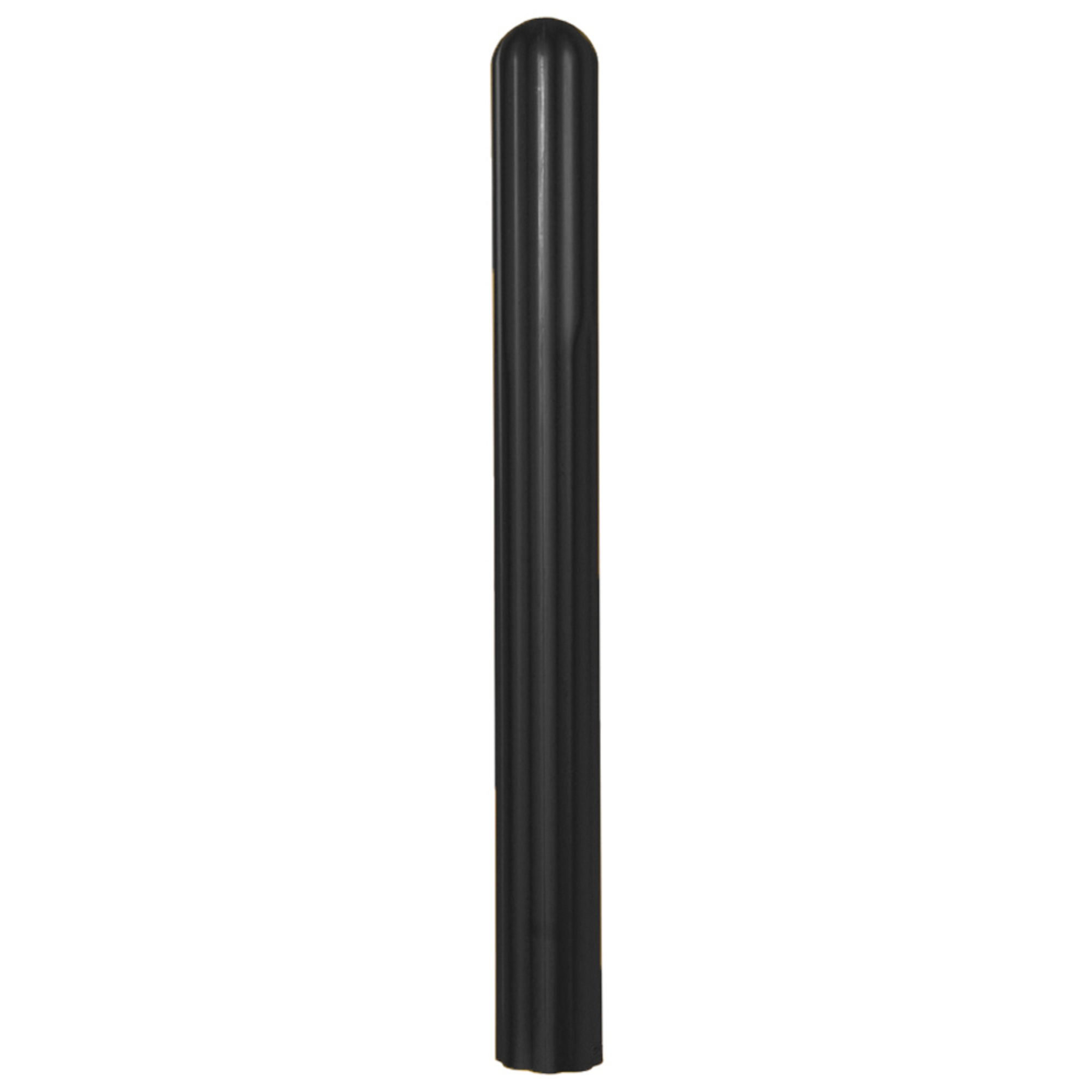 Eagle Fluted Bollard Cover — 4in. x 56in., High-Density Polyethylene, Black, Model# 1732BLK